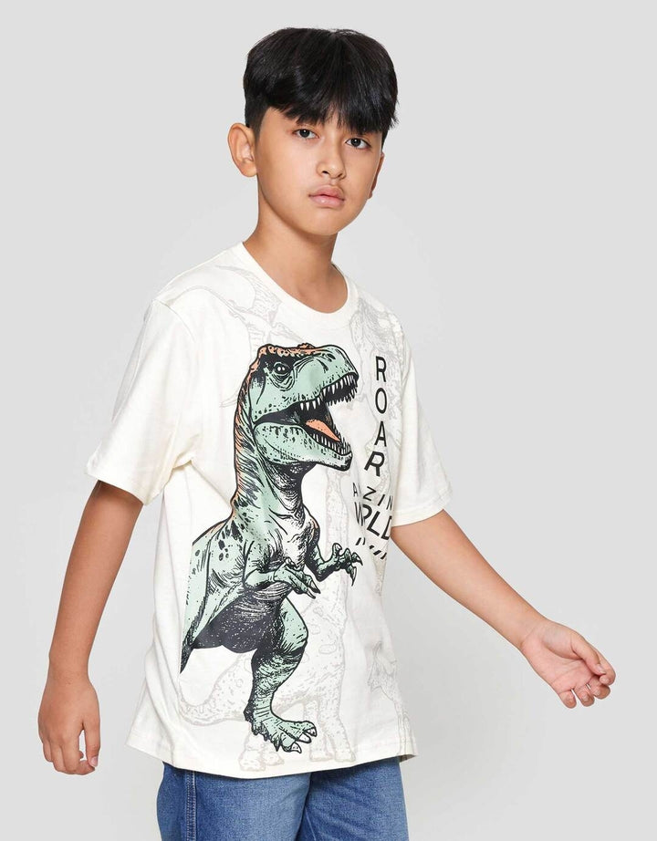 Nevada Print Dino Roar Kaos Anak Laki-laki