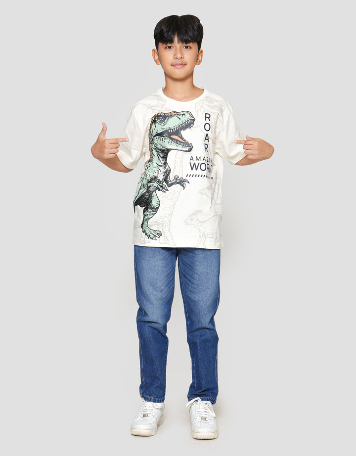 Nevada Print Dino Roar Kaos Anak Laki-laki