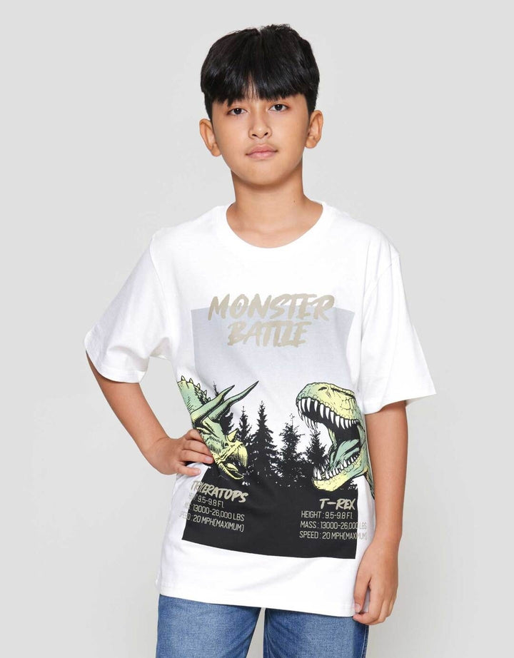 Nevada Print Dino Monster Battle Kaos Anak Laki-laki