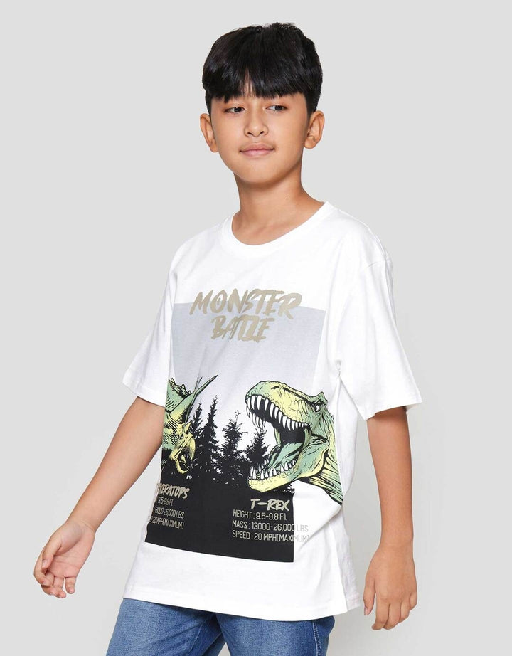 Nevada Print Dino Monster Battle Kaos Anak Laki-laki