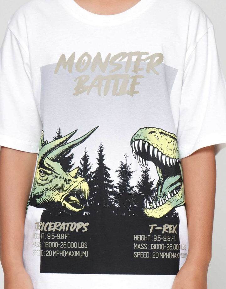 Nevada Print Dino Monster Battle Kaos Anak Laki-laki