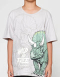 Nevada Print Dino Wild And Free Kaos Anak Laki-laki