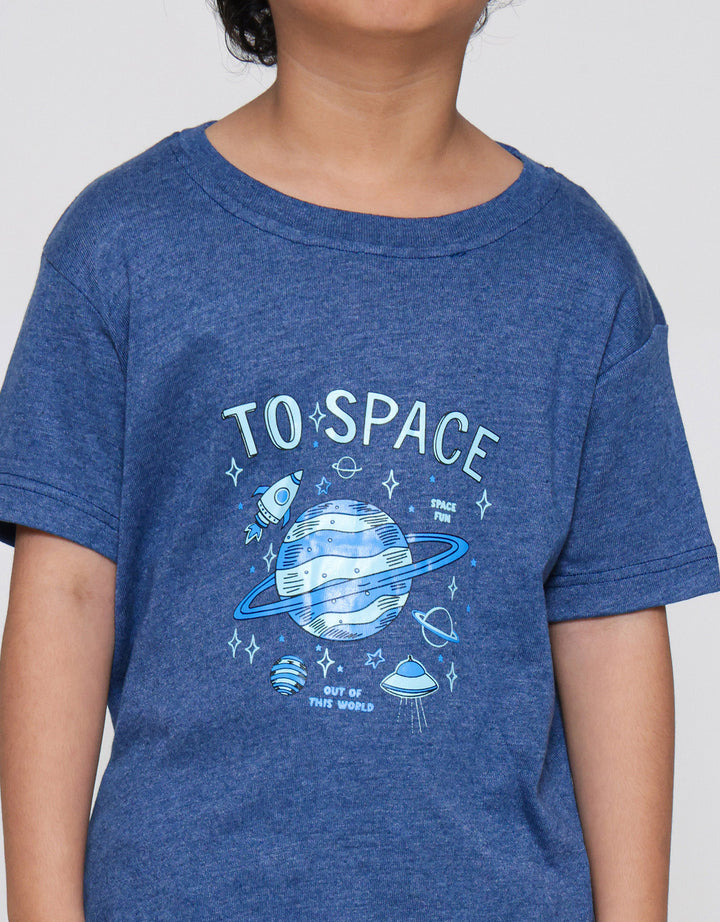 MxM Little M Print Space Kaos Anak Laki-laki