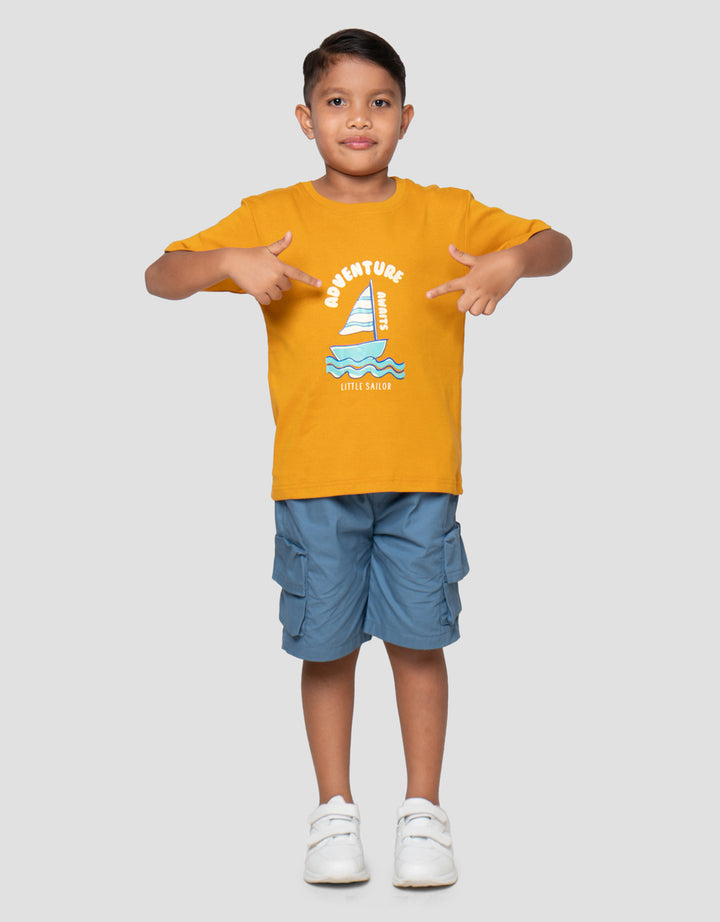 MxM Little M Print Adventure Kaos Anak Laki-Laki