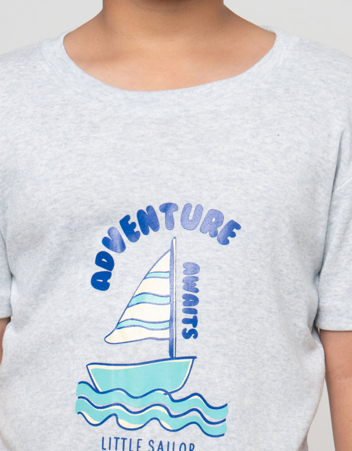 MxM Little M Print Adventure Kaos Anak Laki-laki