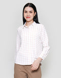 St. Yves Pink Plaids Boxy Kemeja Wanita