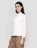 St. Yves Pink Plaids Boxy Kemeja Wanita