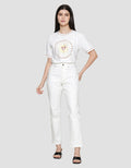 St. Yves Unfinished Trim Slim Fit Celana Denim Wanita