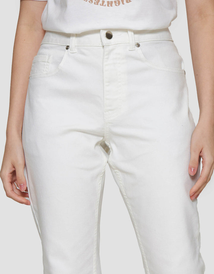 St. Yves Unfinished Trim Slim Fit Celana Denim Wanita