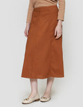 St. Yves Maxi Skirt Linen Panel A Line