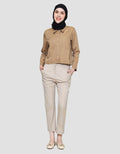 Annisa Washed Twill Boxy Outer Jaket Wanita