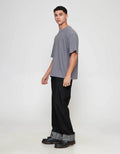 ZES Cut And Sew Textured Nicky Kaos Lengan Pendek Pria NICKY
