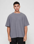 ZES Cut And Sew Textured Nicky Kaos Lengan Pendek Pria NICKY