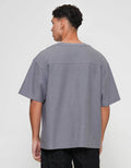 ZES Cut And Sew Textured Nicky Kaos Lengan Pendek Pria NICKY