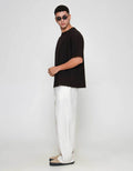 ZES Cut And Sew Textured Nicky Kaos Lengan Pendek Pria NICKY