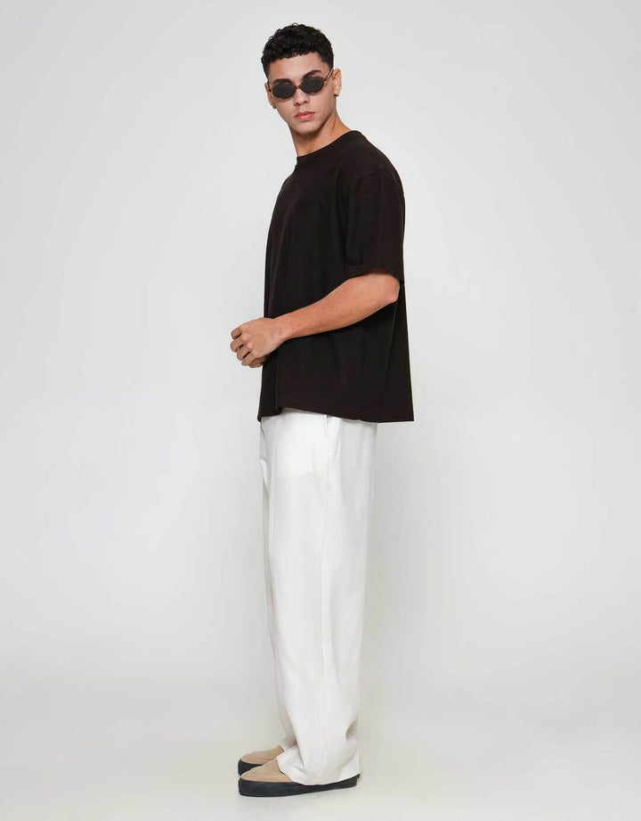 ZES Cut And Sew Textured Nicky Kaos Lengan Pendek Pria NICKY
