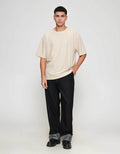 ZES Cut And Sew Textured Nicky Kaos Lengan Pendek Pria NICKY