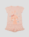 Little M Print Rabits Setelan Baju Anak Perempuan
