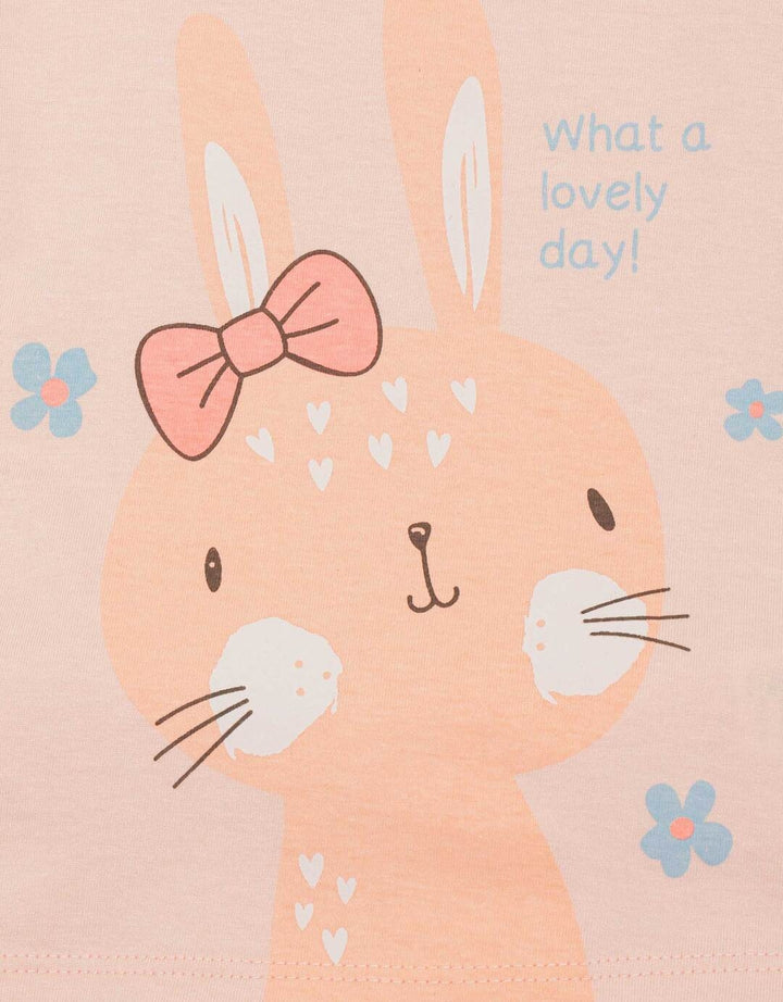 Little M Print Rabits Setelan Baju Anak Perempuan