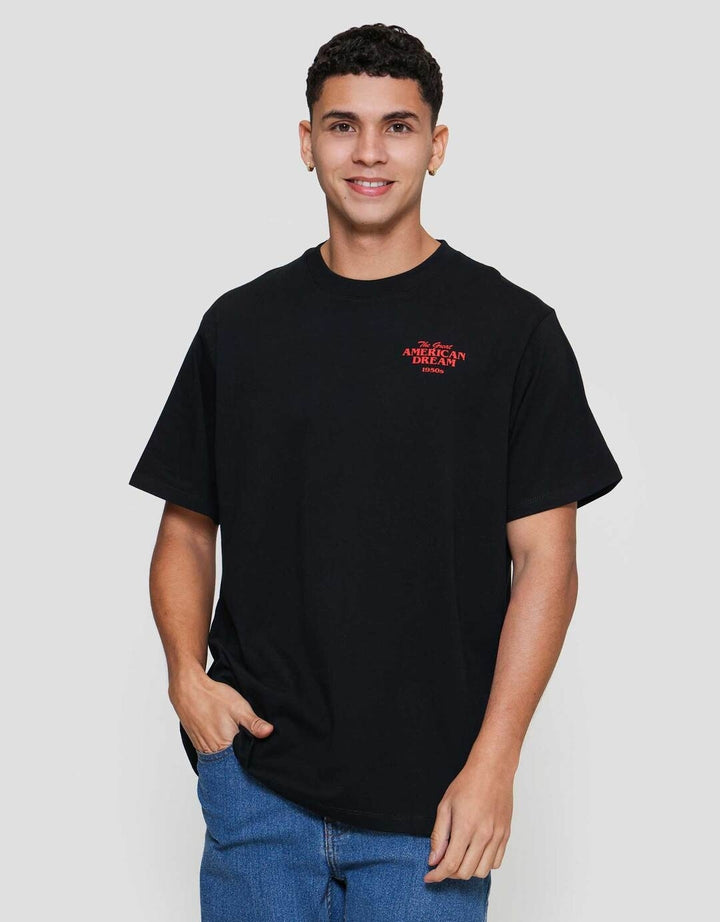 Aos Theme Rockstar Concept Retro Space Diner Dream Kaos Pria