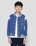 Nevada Knit Varsity Aplikasi Patch Jaket Anak Laki-laki