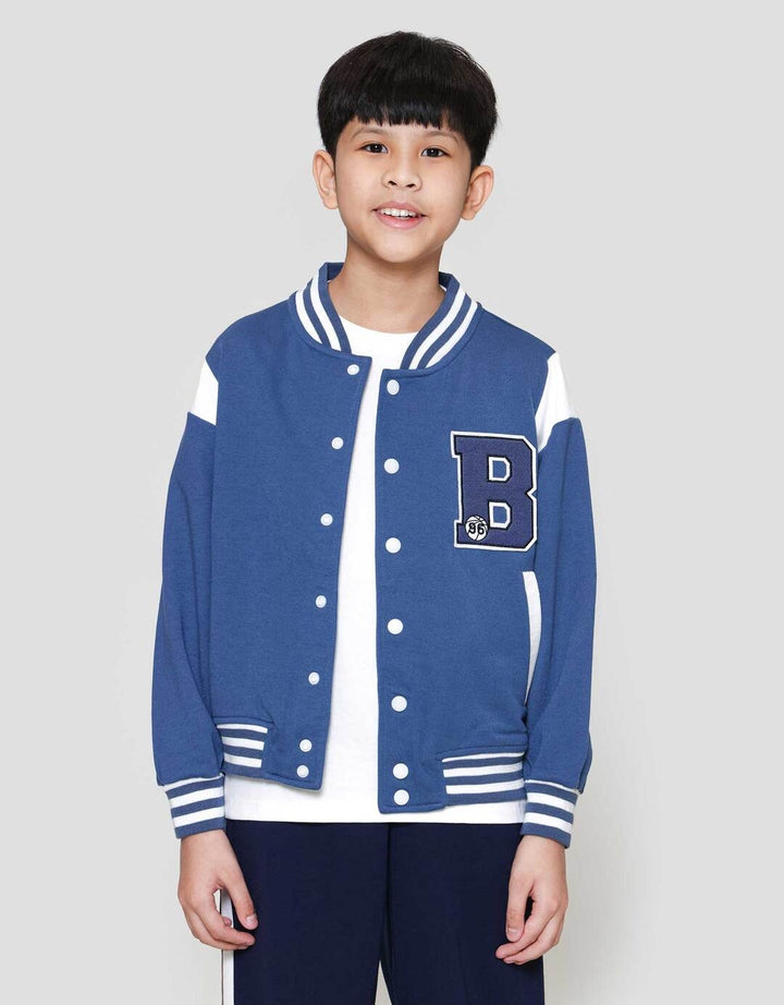 Nevada Knit Varsity Aplikasi Patch Jaket Anak Laki-laki