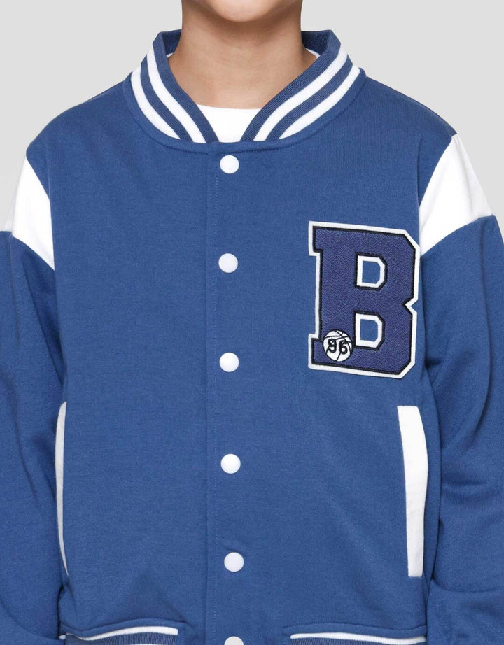 Nevada Knit Varsity Aplikasi Patch Jaket Anak Laki-laki