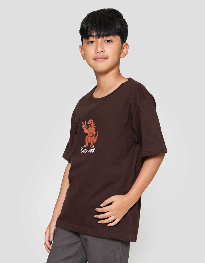 Nevada Dino Peace Kaos Anak Laki-laki