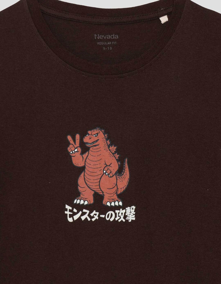 Nevada Dino Peace Kaos Anak Laki-laki