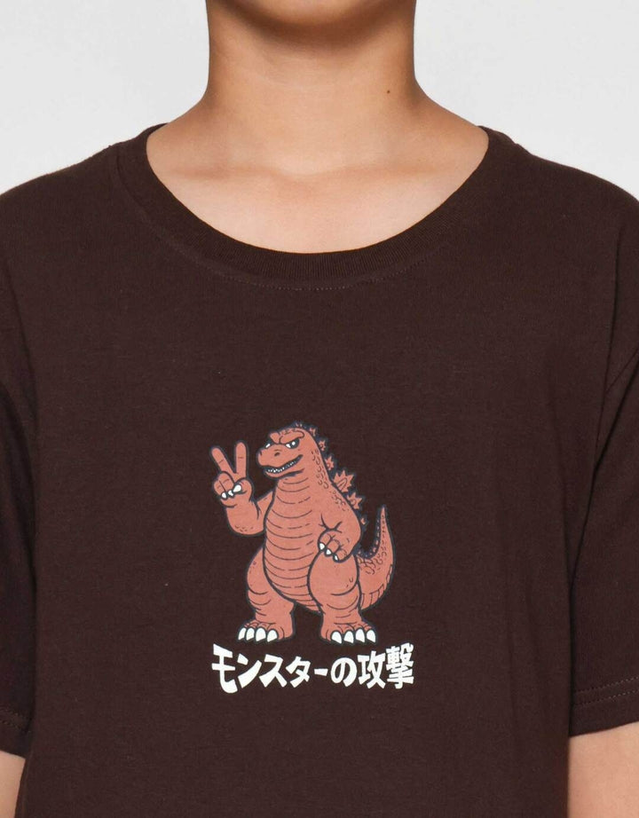 Nevada Dino Peace Kaos Anak Laki-laki