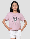 Character Kuromi Pita Print Kaos Anak Perempuan