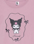 Character Kuromi Pita Print Kaos Anak Perempuan