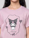 Character Kuromi Pita Print Kaos Anak Perempuan