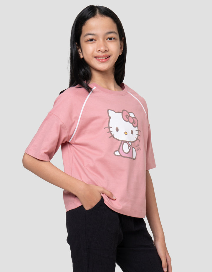 Character Hello Kitty Piping Kaos Anak Perempuan