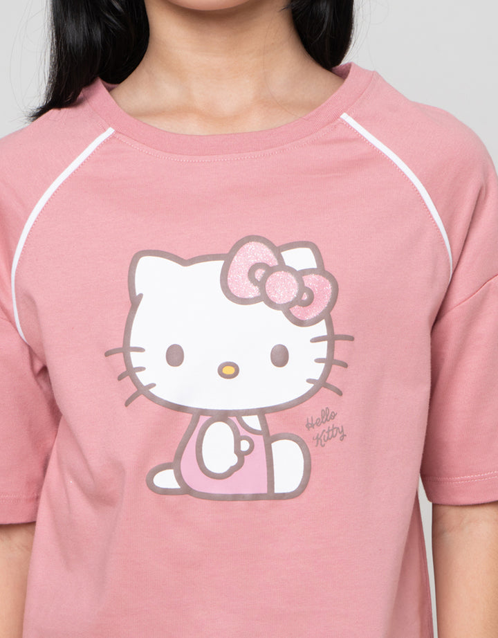 Character Hello Kitty Piping Kaos Anak Perempuan