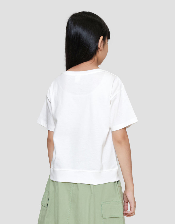 Character Hello Kitty Kerut Kaos Anak Perempuan