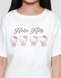 Character Hello Kitty Kerut Kaos Anak Perempuan
