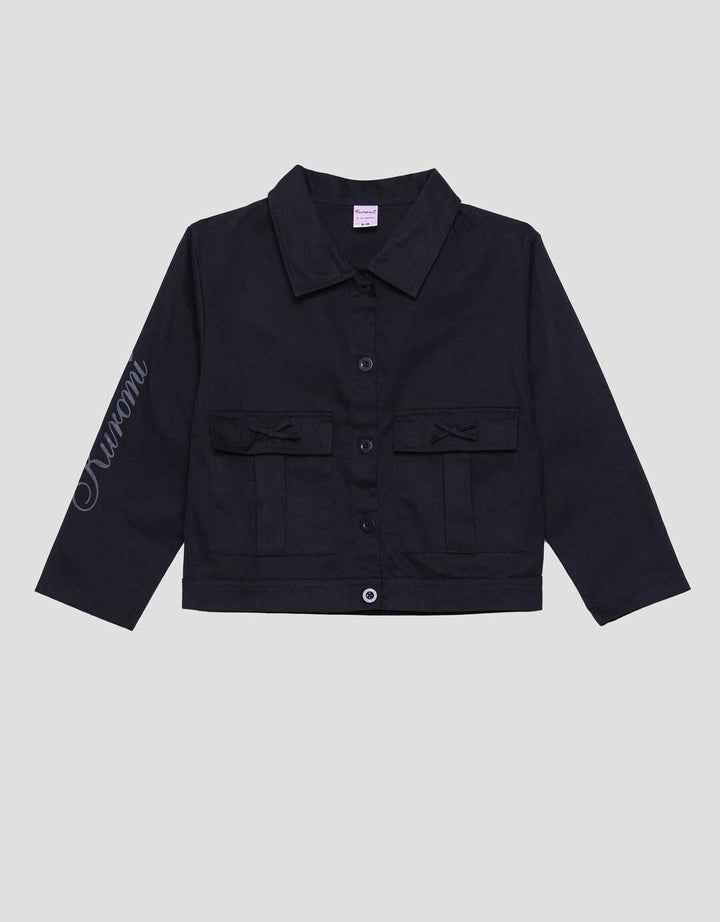 Character Kuromi Woven Twill Jaket Anak Perempuan