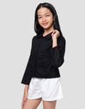 Character Kuromi Woven Twill Jaket Anak Perempuan