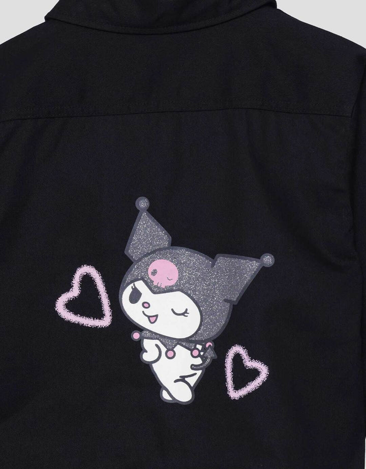 Character Kuromi Woven Twill Jaket Anak Perempuan