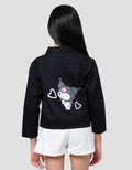Character Kuromi Woven Twill Jaket Anak Perempuan