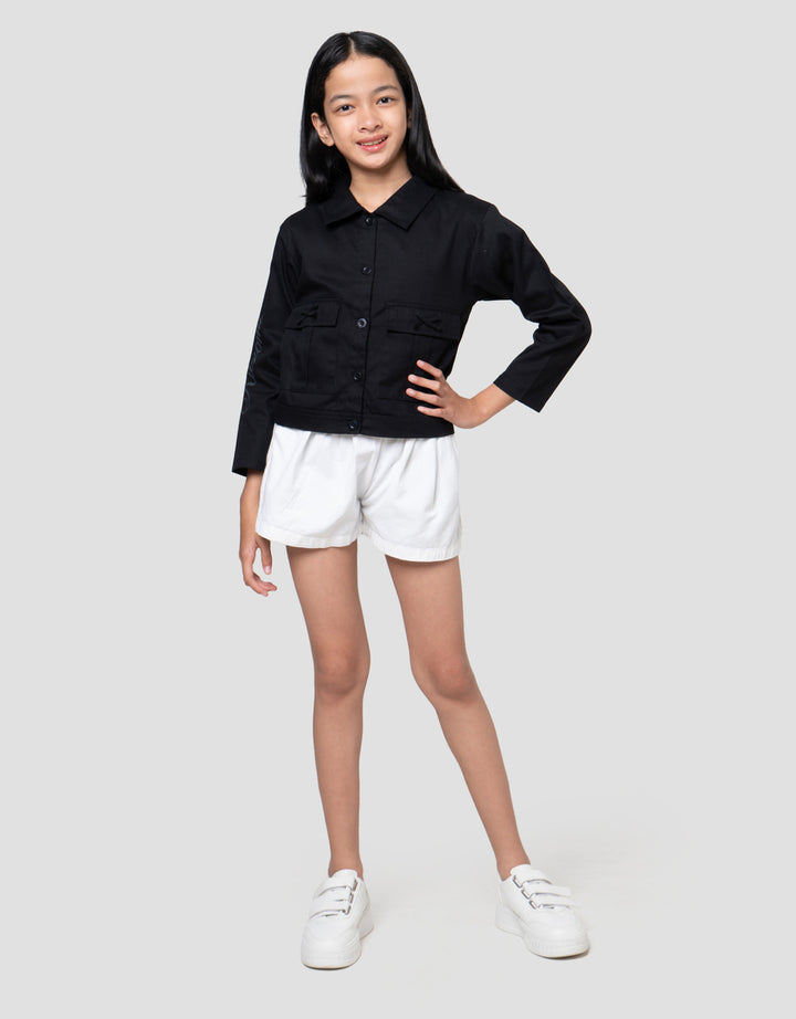 Character Kuromi Woven Twill Jaket Anak Perempuan