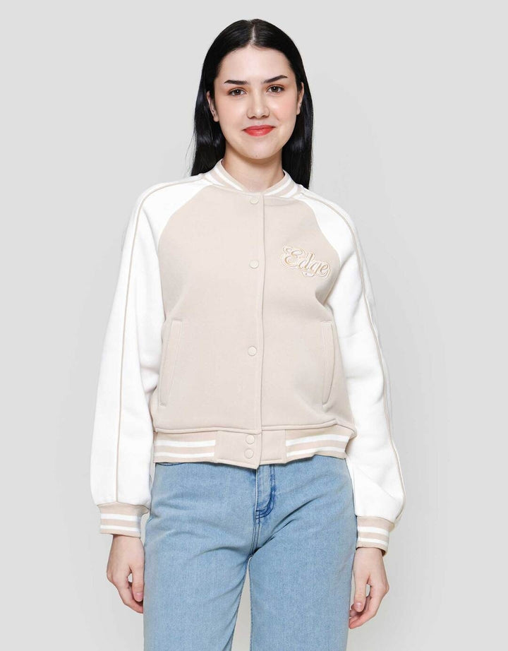 Nevada Reg Fleece Raglan Varsity Jaket Wanita