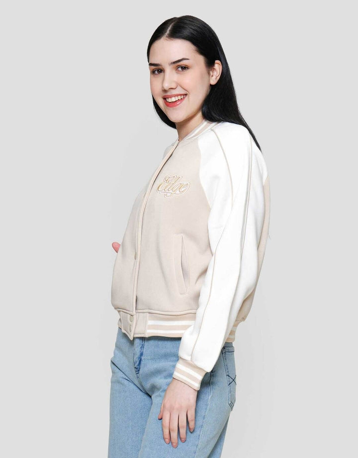 Nevada Reg Fleece Raglan Varsity Jaket Wanita