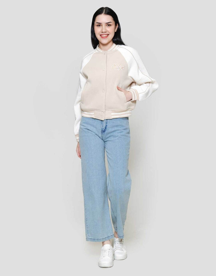 Nevada Reg Fleece Raglan Varsity Jaket Wanita