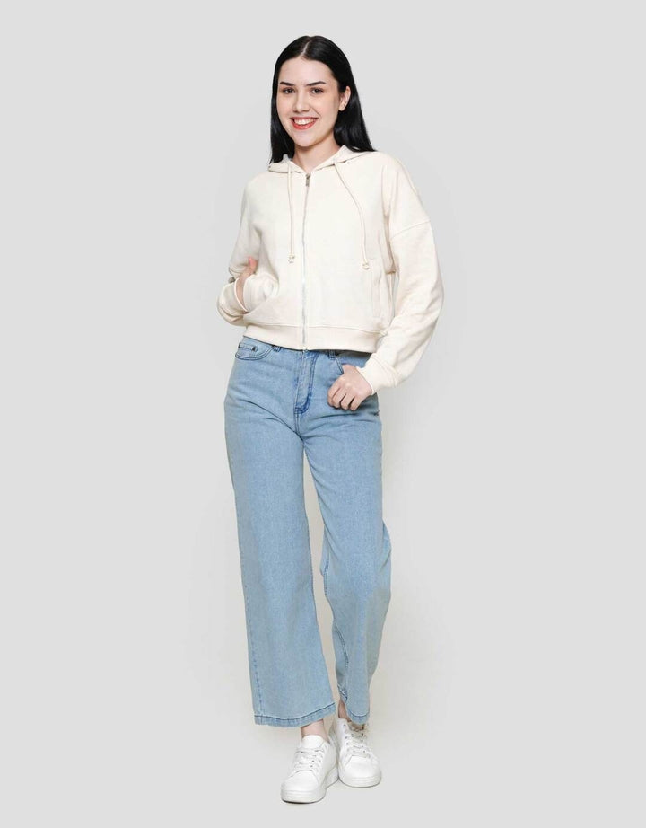 Nevada Solid Boxy French Terry Jaket Wanita