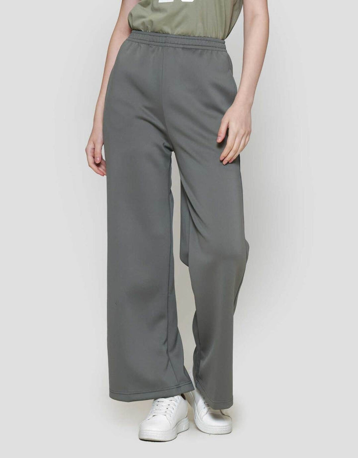 Nevada Scuba Wide Leg Celana Panjang Wanita