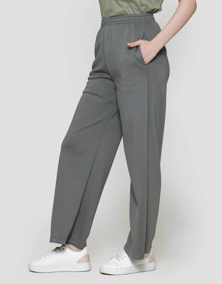 Nevada Scuba Wide Leg Celana Panjang Wanita