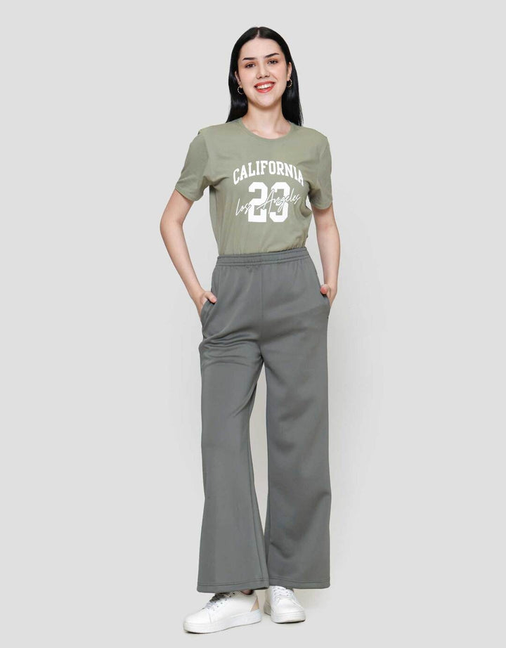 Nevada Scuba Wide Leg Celana Panjang Wanita