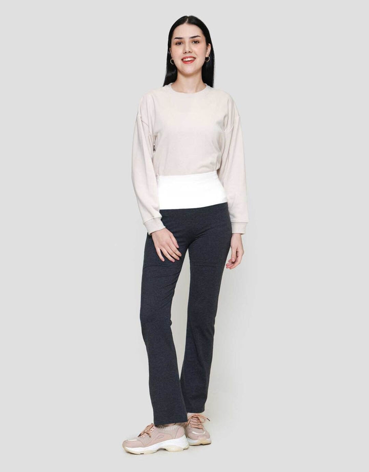 Nevada Rib Flared Pants W/ Folded Waist Celana Panjang Wanita